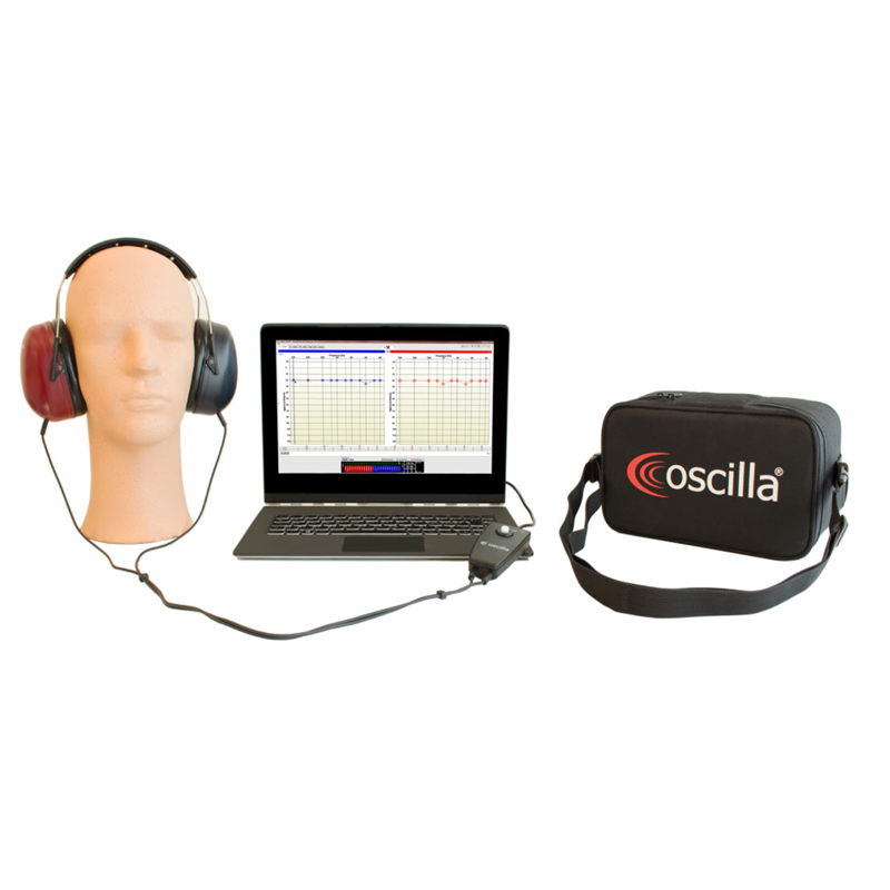 Realice pruebas de audición y administre los datos del paciente cómodamente en frente de la pantalla de su PC. Con el audiómetro Oscilla USB350-B, obtiene una solución integrada que le permite dedicar más tiempo a sus pacientes.                      
